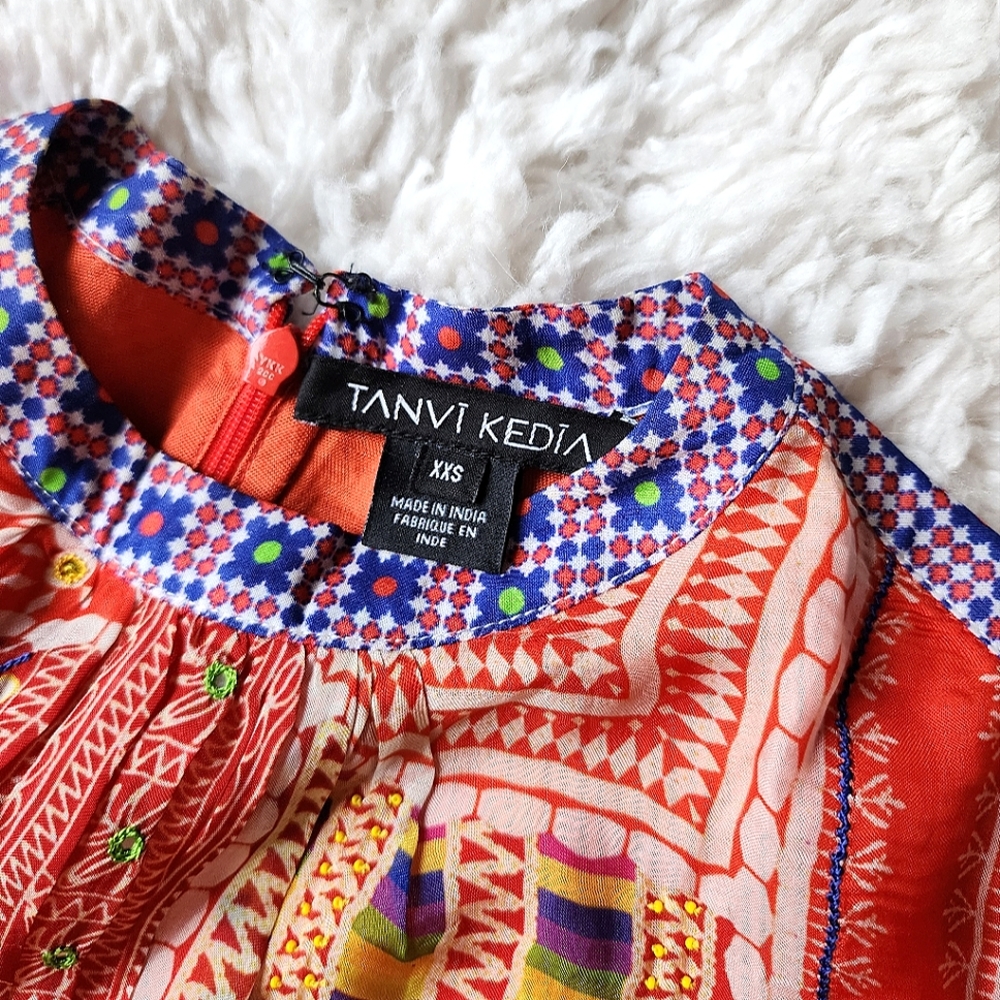 NWOT Anthropologie Tanvi Kedia Patchwork Maxi Dress - Picture 4 of 9